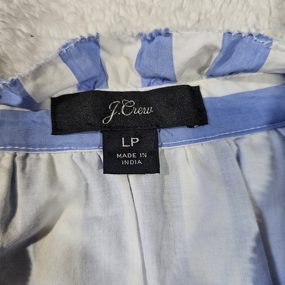 J Crew Tiered cotton poplin mini dress in Barrie stripe L - Picture 5 of 12